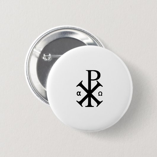 Christliches Chi-Rho-Symbol Button (Vorne & Hinten)