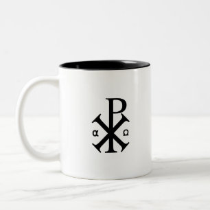 Christliches Chi-Rho-Symbol Zweifarbige Tasse