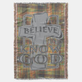 Christliches Christkreuz im Steingrauen T - Shirt Decke (Vorderseite Vertikal)