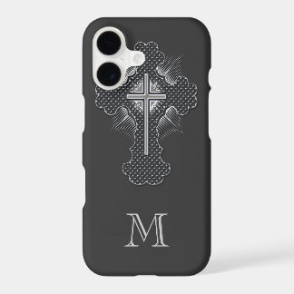 Christliches Chromkreuz-Graumonogramm