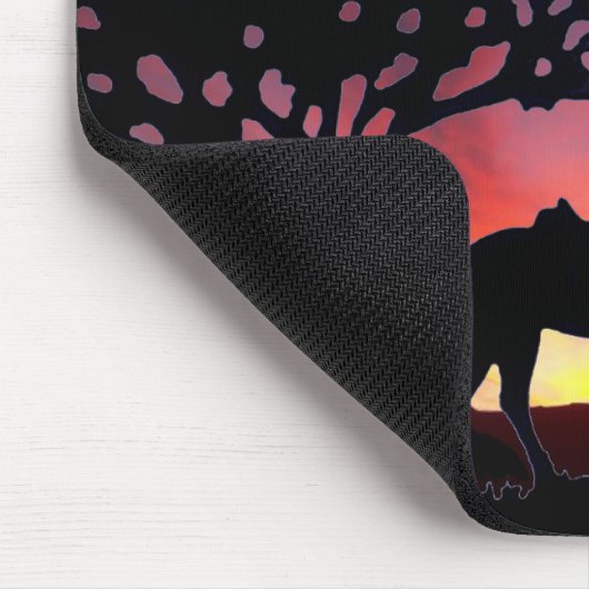 Christliches Cowboypferd, das am Mousepad (Ecke)