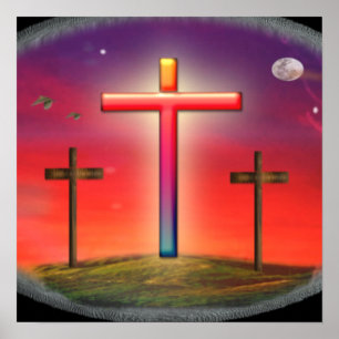 Christliches Cross Art Poster