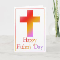 Christliches Cross-Design 10 Happy Vatertag Card