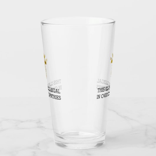 Christliches Cross - Illegal in über 50 Ländern Glas (Rechts)