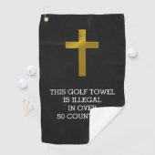 Christliches Cross - Illegal in über 50 Ländern Golfhandtuch (Insitu)