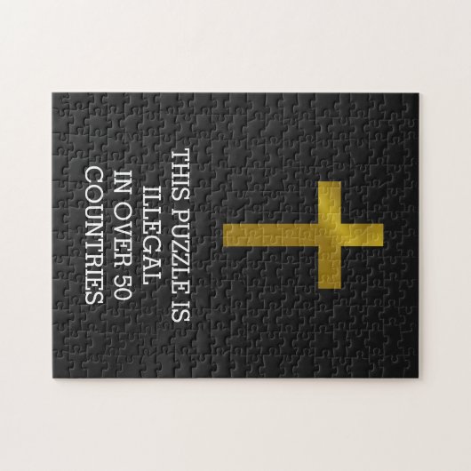 Christliches Cross - Illegal in über 50 Ländern Puzzle (Horizontal)