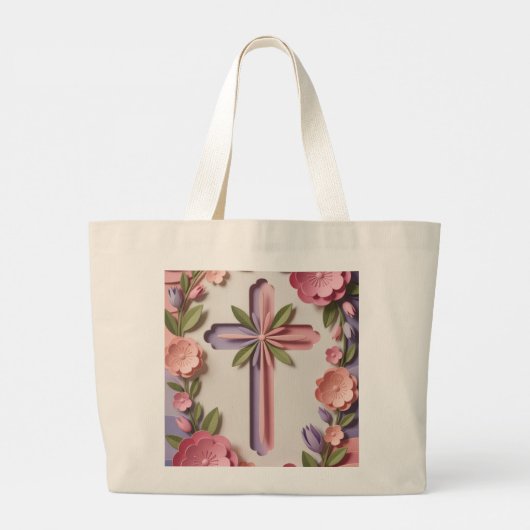 Christliches Cross Jumbo Tote Bag ai Design Jumbo Stoffbeutel (Rückseite)