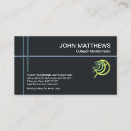 Christliches Cross Lines Gold Ichthus Minister der Visitenkarte