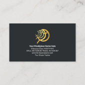 Christliches Cross Lines Gold Ichthus Visitenkarte (Rückseite)