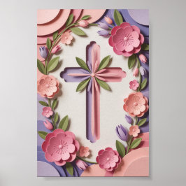 Christliches Cross Poster Print Ai Design