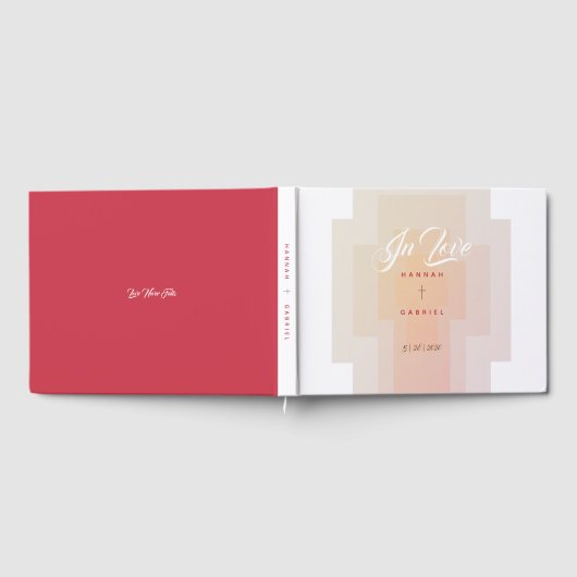 Christliches Cross Wedding Gästebuch (Voll)