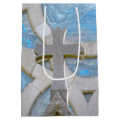 Christliches Crosspatbeutel Mittlere Geschenktüte (Rückseite)