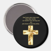 Christliches Crucifix-Kreuz mit lustigem Sprichwor Magnet (Vorderseite/Rückseite)