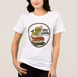 Christliches Damen-T-Shirt 'Bible Bookworm' Tri-Blend Shirt