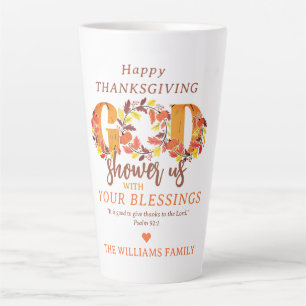 Christliches Dankfest Glaubensbibel-Zitat Milchtasse