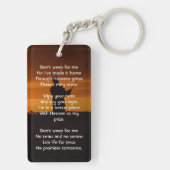 Christliches Denkmal - Golfspielen Schlüsselanhänger (Rückseite)