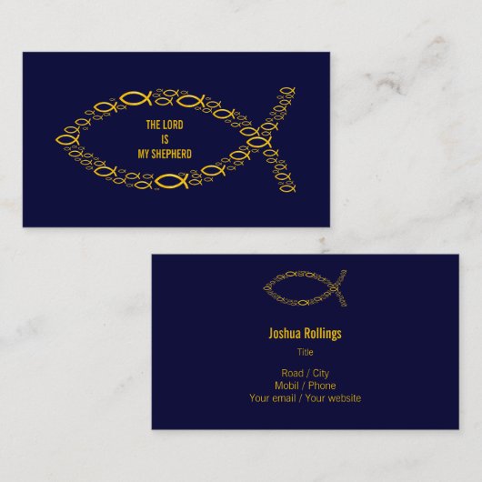 Christliches | der LORD IS MY SHEPHERD Visitenkarte (Vorne/Hinten)