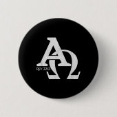 Christliches Design - Alpha und Omega die griechis Button (Vorderseite)