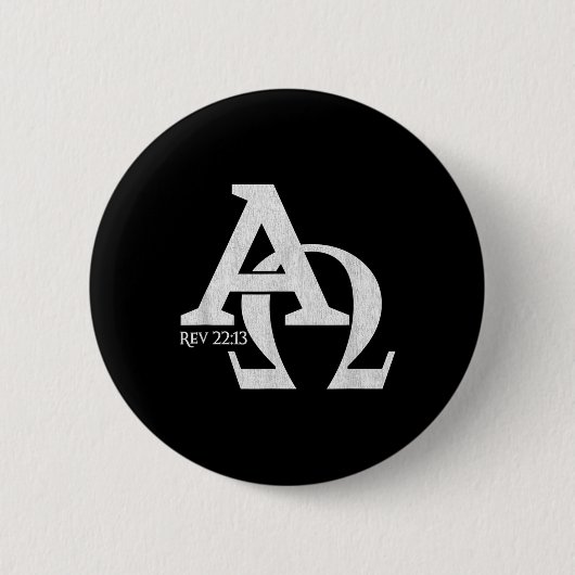 Christliches Design - Alpha und Omega die griechis Button (Vorderseite)