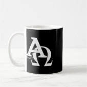 Christliches Design - Alpha und Omega die griechis Kaffeetasse (Links)