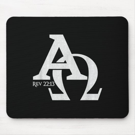 Christliches Design - Alpha und Omega die griechis Mousepad (Vorne)