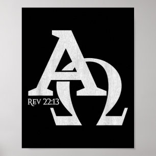 Christliches Design - Alpha und Omega die griechis Poster