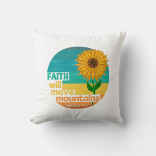 Christliches Design der Feith Move Mountains Kissen