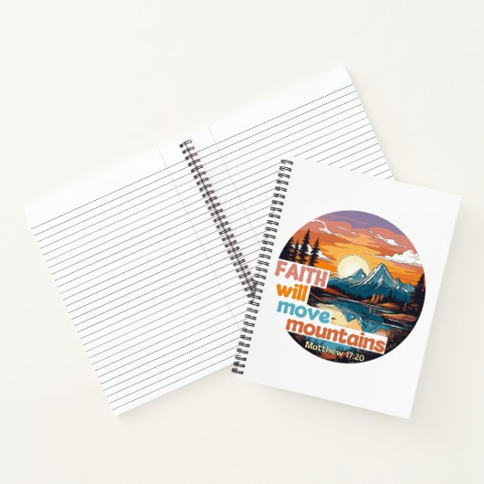 Christliches Design der Feith Move Mountains Notizblock (Innenseite)