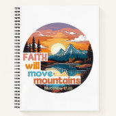 Christliches Design der Feith Move Mountains Notizblock (Vorderseite)
