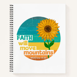 Christliches Design der Feith Move Mountains Notizblock
