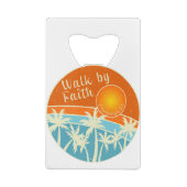 Christliches Design durch Glauben laufen Geldbeutel Flaschenöffner (Rückseite)