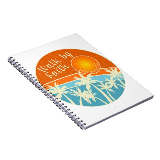 Christliches Design durch Glauben laufen Notizblock (Rechte Seite)