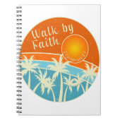 Christliches Design durch Glauben laufen Notizblock (Vorderseite)