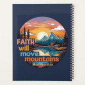 Christliches Design 'Faith Move Mountains' Planer (Rückseite)