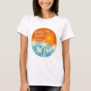 Christliches Design 'Gehe im Glauben' T-Shirt