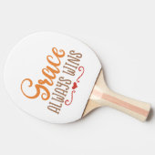 Christliches Design Grab gewinnt immer Tischtennis Schläger (Seitenansicht)