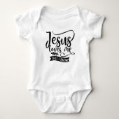 Christliches Design Jesus Liebe Baby Strampler (Vorderseite)