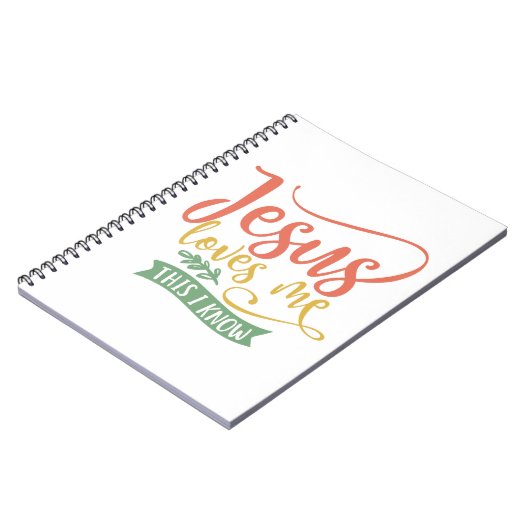 Christliches Design Jesus Liebe mir. Das weiß ich Notizblock (Linke Seite)