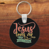Christliches Design Jesus Liebe mir. Das weiß ich Schlüsselanhänger (Vorderseite)