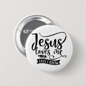 Christliches Design Jesus Lieben Button (Vorne & Hinten)