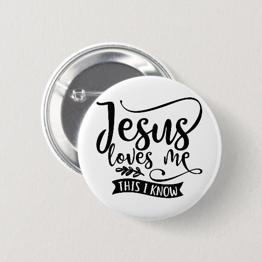 Christliches Design Jesus Lieben Button (Vorne & Hinten)