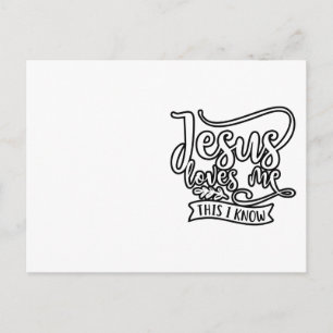 Christliches Design Jesus liebt mich. Das weiß ich Postkarte