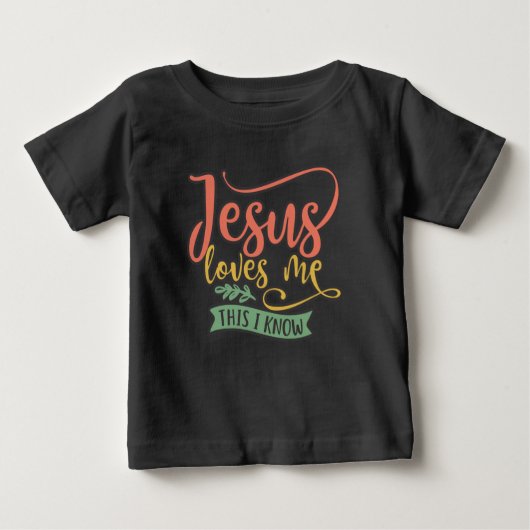 Christliches Design Jesus  mich. Das weiß ich Baby T-shirt (Vorderseite)