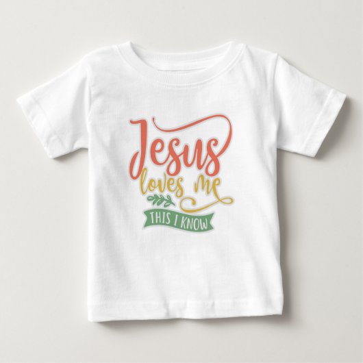 Christliches Design Jesus  mich. Das weiß ich Baby T-shirt (Vorderseite)
