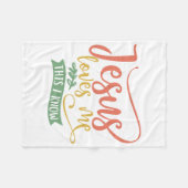 Christliches Design Jesus mich. Das weiß ich Fleecedecke (Vorderseite (Horizontal))