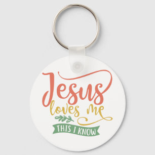Christliches Design Jesus  mich. Das weiß ich Schlüsselanhänger