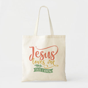 Christliches Design Jesus mich. Das weiß ich Tragetasche