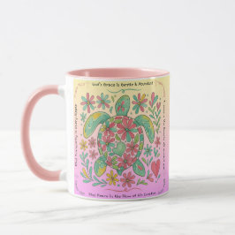 Christliches Design, Meeresschildkröte, Rosa Tasse