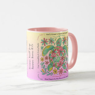 Christliches Design, Meeresschildkröte, Rosa Tasse