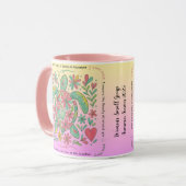 Christliches Design, Meeresschildkröte, Rosa Tasse (Vorderseite Links)